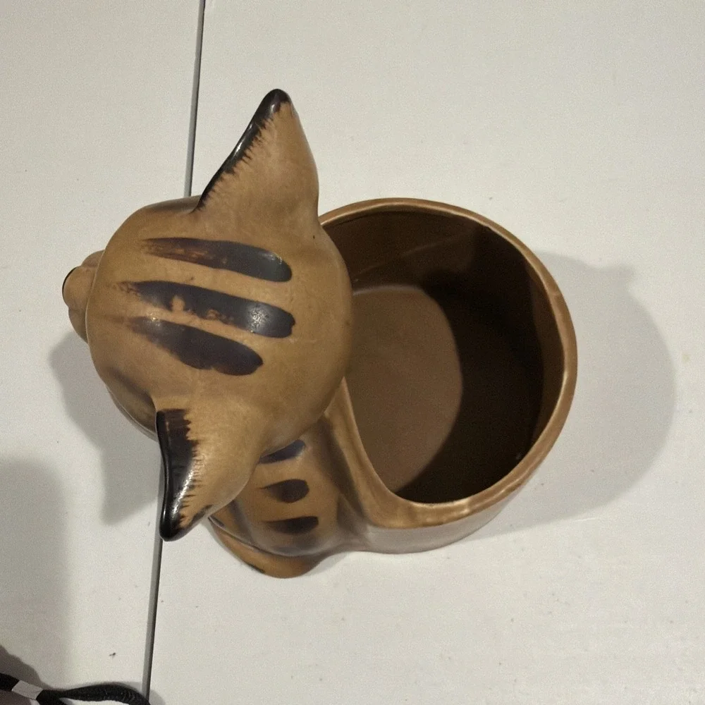 VTG‎ Caffco Japan Brown Cat Planter E3078
